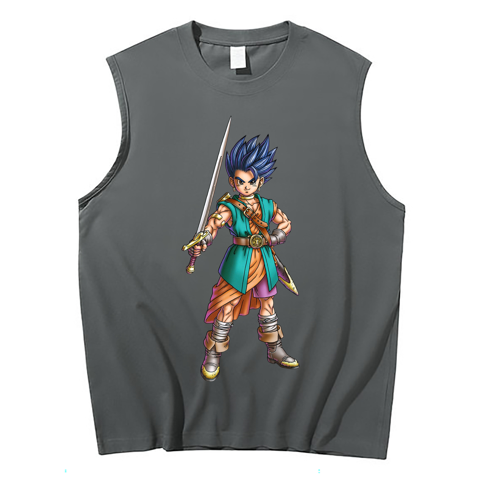 （画像用） ドラゴンクエスト Doragon Kuesuto Dragon Quest コットン100％タンクトップ（フロントプリント）